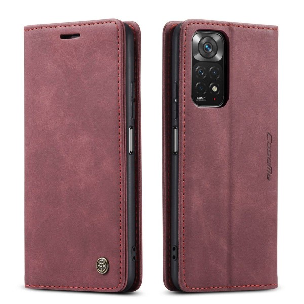 Чохол-книжка CaseMe Нубук для Xiaomi Redmi Note 12s бордовий