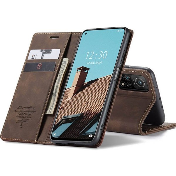 Чохол-книжка CaseMe Нубук для Xiaomi Redmi Note 12s темно-коричневий