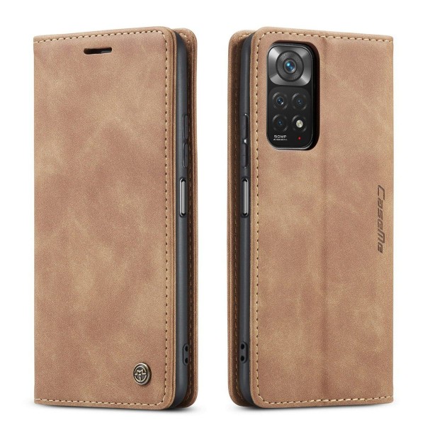 Чохол-книжка CaseMe Нубук для Xiaomi Redmi Note 12s світло-коричневий