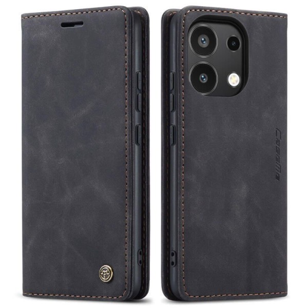 Чохол-книжка CaseMe Нубук для Xiaomi Redmi Note 13 4G чорний