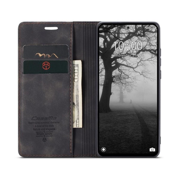 Чохол-книжка CaseMe Нубук для Xiaomi Redmi Note 13 4G чорний