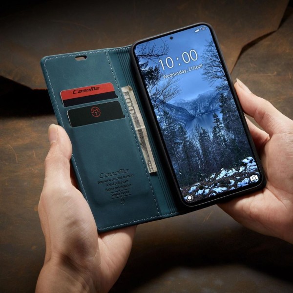 Чохол-книжка CaseMe Нубук для Xiaomi Redmi Note 13 4G бірюзовий