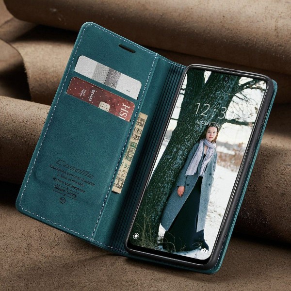 Чохол-книжка CaseMe Нубук для Xiaomi Redmi Note 13 5G бірюзовий