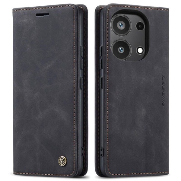 Чохол-книжка CaseMe Нубук для Xiaomi Redmi Note 13 Pro 4G чорний