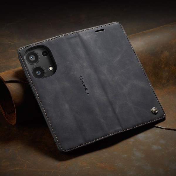 Чохол-книжка CaseMe Нубук для Xiaomi Redmi Note 13 Pro 4G чорний