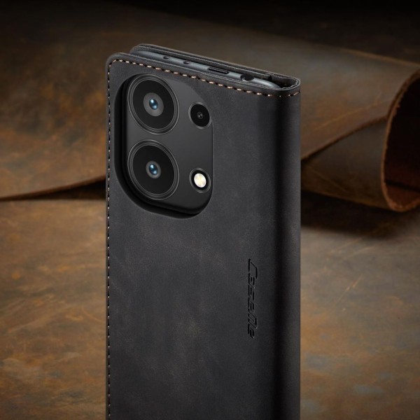 Чохол-книжка CaseMe Нубук для Xiaomi Redmi Note 13 Pro 4G чорний