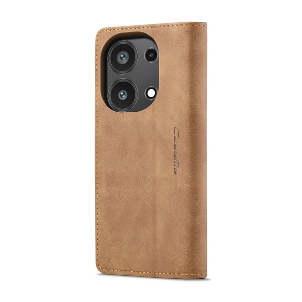 Чохол-книжка CaseMe Нубук для Xiaomi Redmi Note 13 Pro 4G світло-коричневий