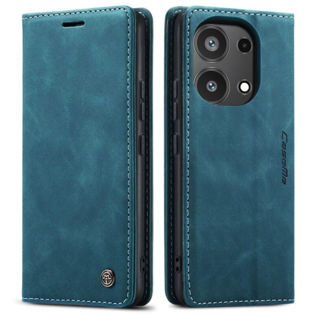 Чохол-книжка CaseMe Нубук для Xiaomi Redmi Note 13 Pro 4G бірюзовий