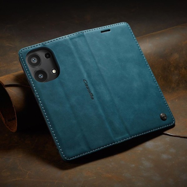 Чохол-книжка CaseMe Нубук для Xiaomi Redmi Note 13 Pro 4G бірюзовий