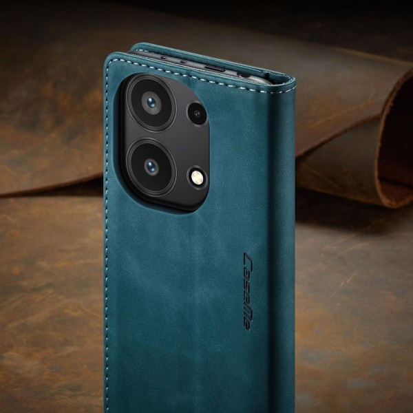 Чохол-книжка CaseMe Нубук для Xiaomi Redmi Note 13 Pro 4G бірюзовий