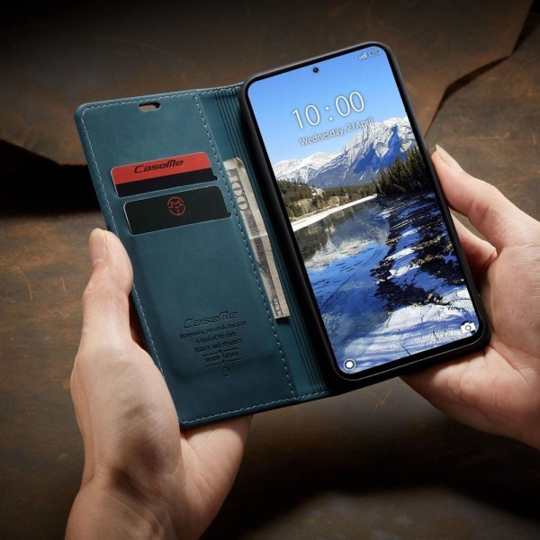 Чохол-книжка CaseMe Нубук для Xiaomi Redmi Note 13 Pro 4G бірюзовий