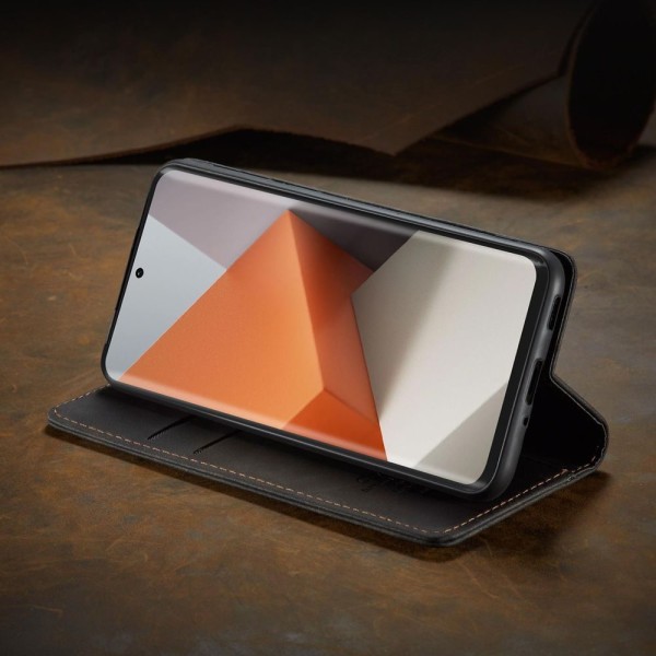 Чохол-книжка CaseMe Нубук для Xiaomi Redmi Note 13 Pro+ 5G чорний