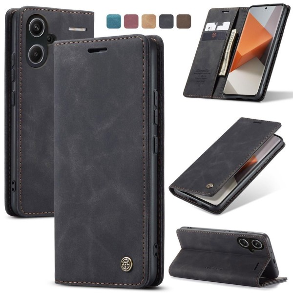 Чохол-книжка CaseMe Нубук для Xiaomi Redmi Note 13 Pro+ 5G чорний