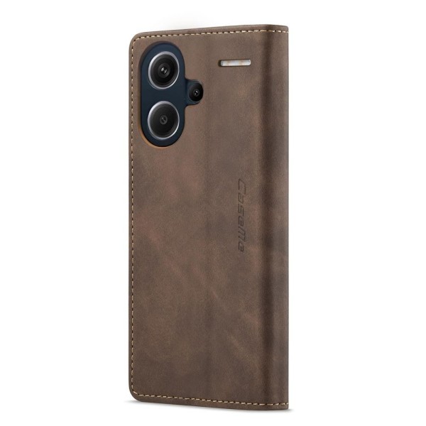 Чохол-книжка CaseMe Нубук для Xiaomi Redmi Note 13 Pro+ 5G темно-коричневий