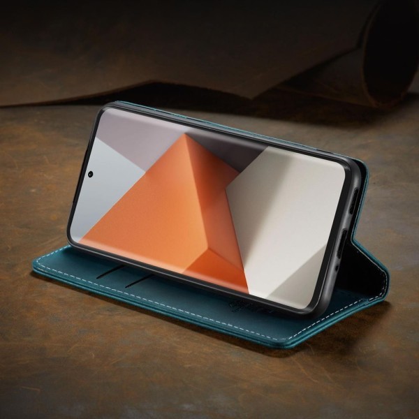 Чохол-книжка CaseMe Нубук для Xiaomi Redmi Note 13 Pro+ 5G бірюзовий
