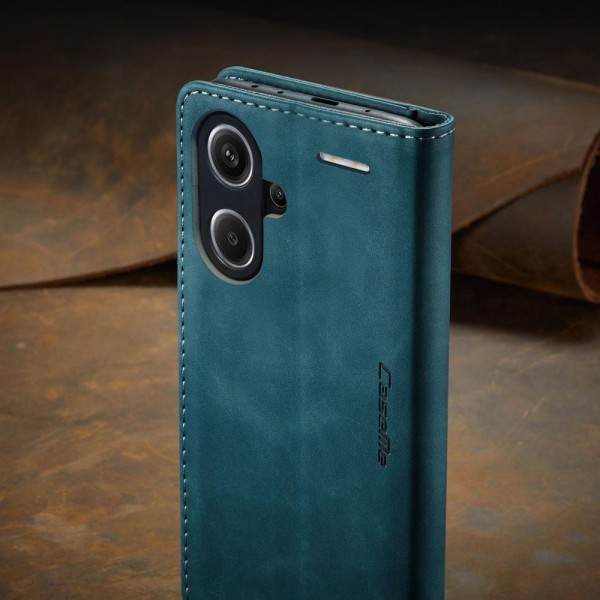 Чохол-книжка CaseMe Нубук для Xiaomi Redmi Note 13 Pro+ 5G бірюзовий