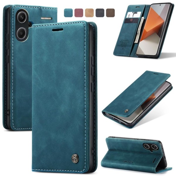 Чохол-книжка CaseMe Нубук для Xiaomi Redmi Note 13 Pro+ 5G бірюзовий