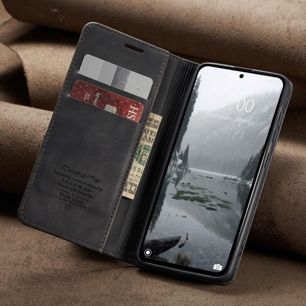 Чохол-книжка CaseMe Нубук для Xiaomi Redmi Note 14 4G 24117RN76E EU чорний