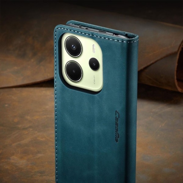 Чохол-книжка CaseMe Нубук для Xiaomi Redmi Note 14 4G 24117RN76E EU бірюзовий