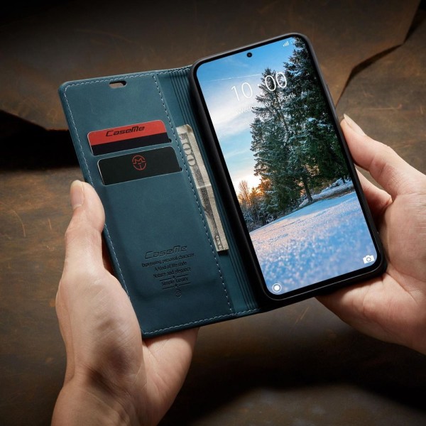 Чохол-книжка CaseMe Нубук для Xiaomi Redmi Note 14 4G 24117RN76E EU бірюзовий