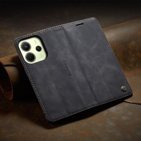 Чохол-книжка CaseMe Нубук для Xiaomi Redmi Note 14 4G 24117RN76G/O чорний