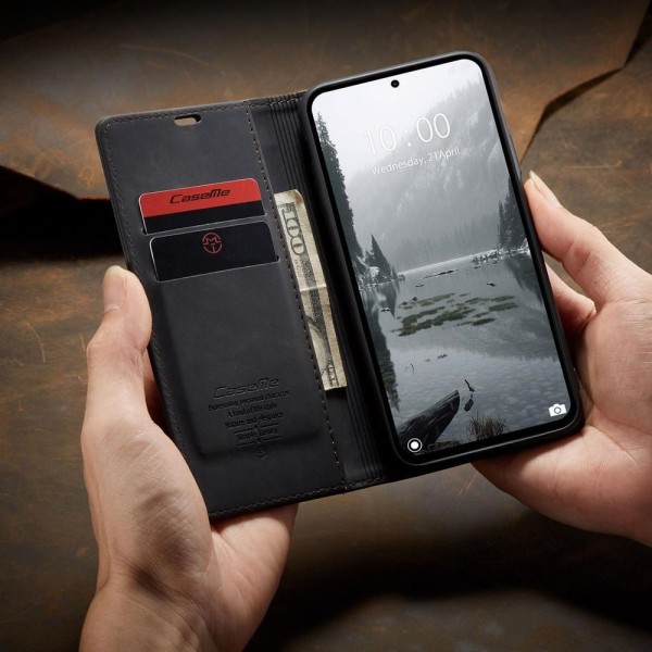 Чохол-книжка CaseMe Нубук для Xiaomi Redmi Note 14 4G 24117RN76G/O чорний