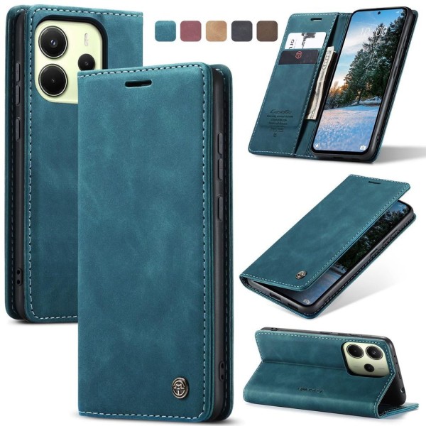 Чохол-книжка CaseMe Нубук для Xiaomi Redmi Note 14 4G 24117RN76G/O бірюзовий