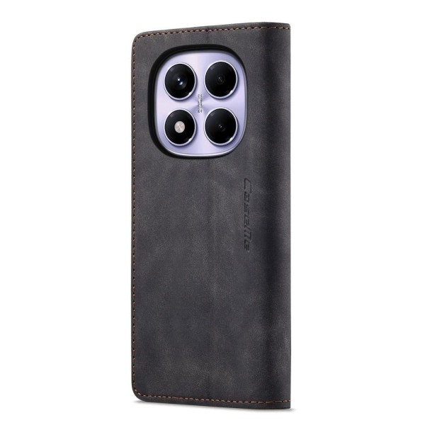 Чохол-книжка CaseMe Нубук для Xiaomi Redmi Note 14 Pro 4G чорний