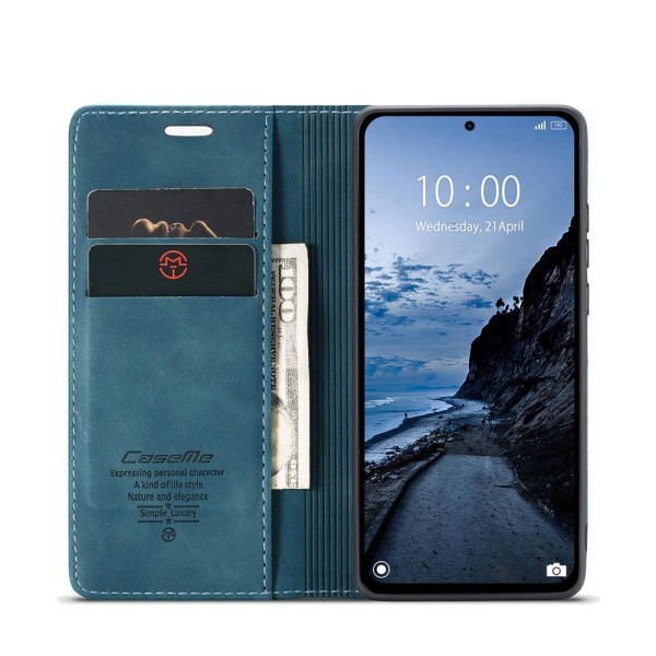 Чохол-книжка CaseMe Нубук для Xiaomi Redmi Note 14 Pro 4G бірюзовий