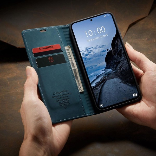 Чохол-книжка CaseMe Нубук для Xiaomi Redmi Note 14 Pro 4G бірюзовий