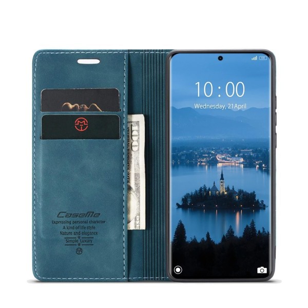Чохол-книжка CaseMe Нубук для Xiaomi Redmi Note 14 Pro+ 5G бірюзовий