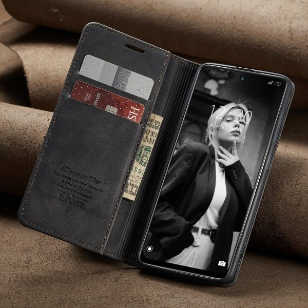 Чохол-книжка CaseMe Нубук для Xiaomi Redmi Note 14s чорний