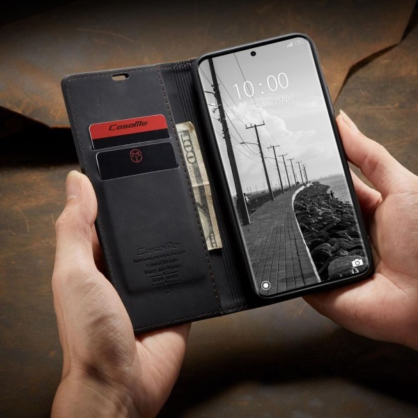 Чохол-книжка CaseMe Нубук для Xiaomi Redmi Note 15 4G чорний
