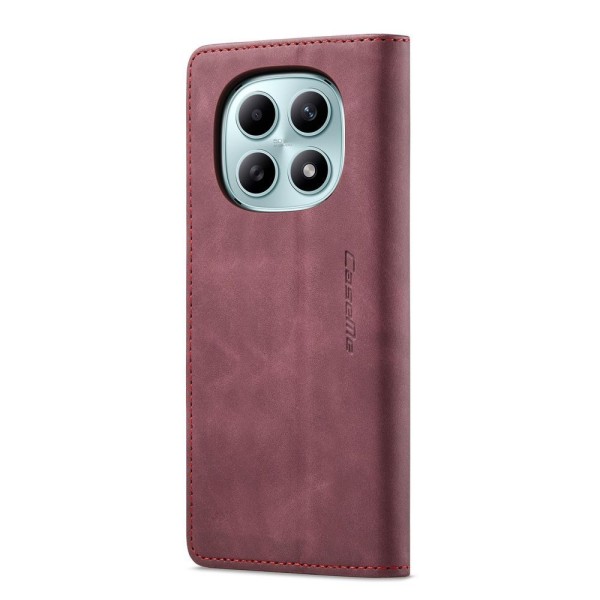 Чохол-книжка CaseMe Нубук для Xiaomi Redmi Note 15 4G бордовий