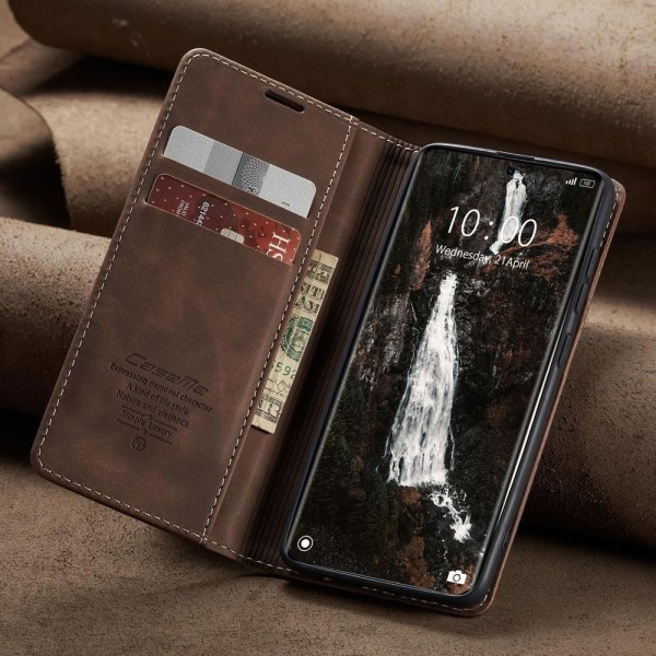 Чохол-книжка CaseMe Нубук для Xiaomi Redmi Note 15 5G темно-коричневий