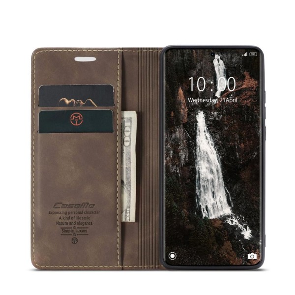 Чохол-книжка CaseMe Нубук для Xiaomi Redmi Note 15 5G темно-коричневий