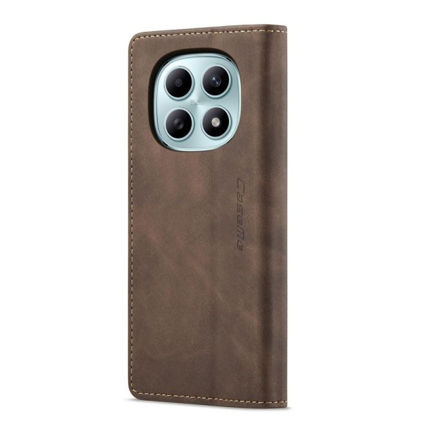 Чохол-книжка CaseMe Нубук для Xiaomi Redmi Note 15 5G темно-коричневий