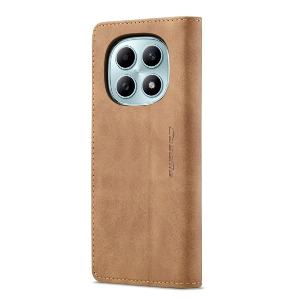 Чохол-книжка CaseMe Нубук для Xiaomi Redmi Note 15 5G світло-коричневий