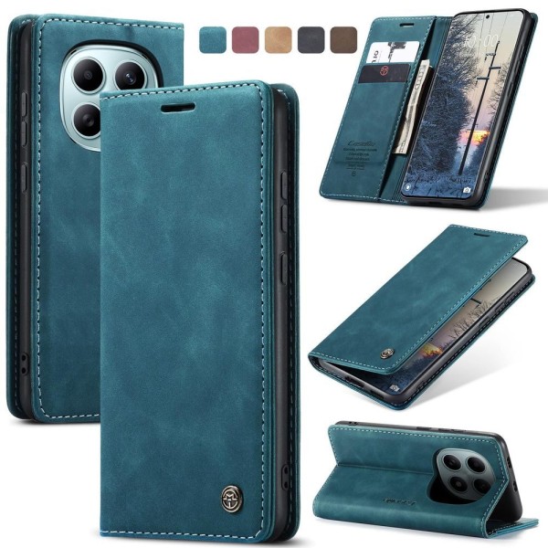 Чохол-книжка CaseMe Нубук для Xiaomi Redmi Note 15 5G бірюзовий