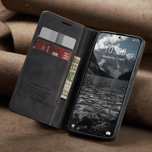 Чохол-книжка CaseMe Нубук для Xiaomi Redmi Note 15 Pro 4G чорний