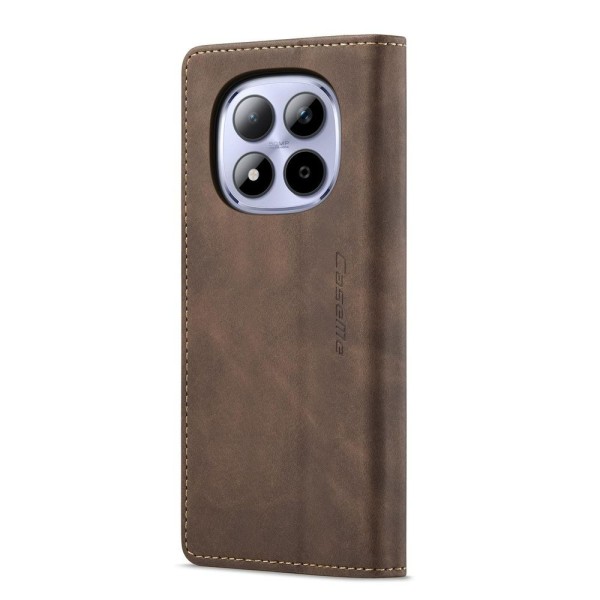 Чохол-книжка CaseMe Нубук для Xiaomi Redmi Note 15 Pro 4G темно-коричневий
