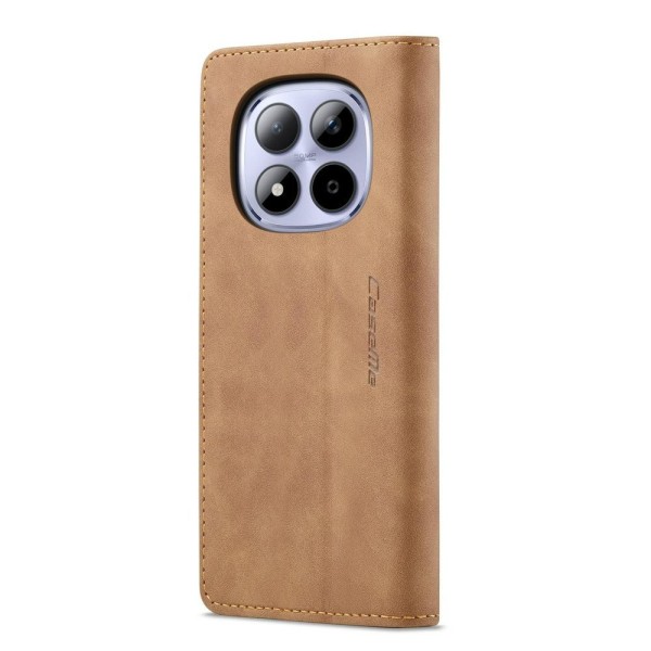 Чохол-книжка CaseMe Нубук для Xiaomi Redmi Note 15 Pro 4G світло-коричневий
