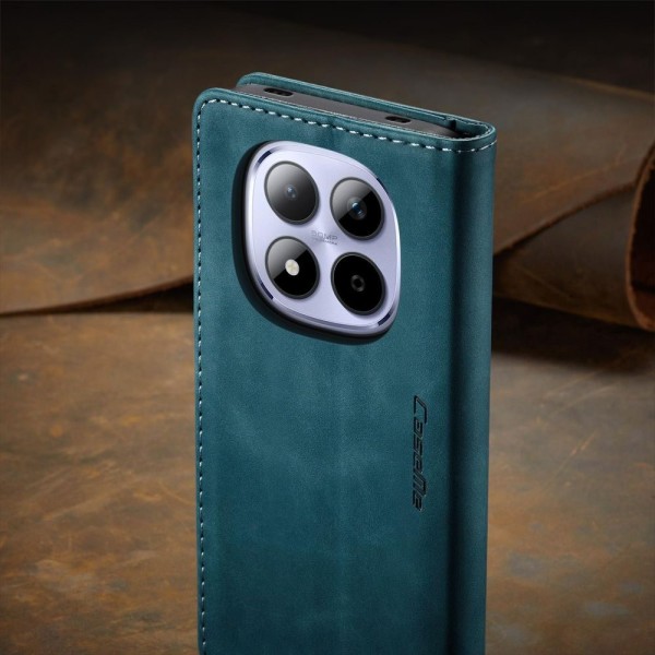 Чохол-книжка CaseMe Нубук для Xiaomi Redmi Note 15 Pro 4G бірюзовий