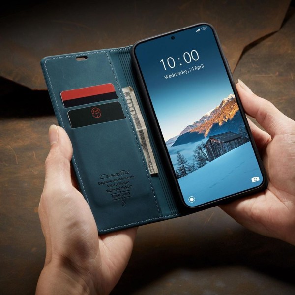 Чохол-книжка CaseMe Нубук для Xiaomi Redmi Note 15 Pro 4G бірюзовий