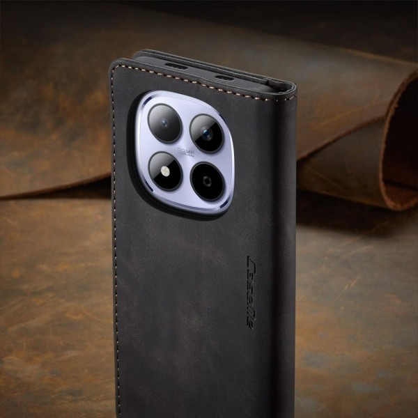 Чохол-книжка CaseMe Нубук для Xiaomi Redmi Note 15 Pro 5G чорний