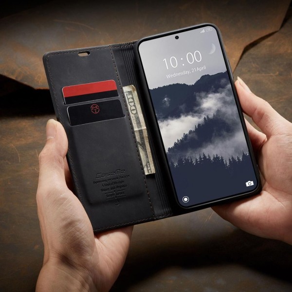 Чохол-книжка CaseMe Нубук для Xiaomi Redmi Note 15 Pro 5G чорний
