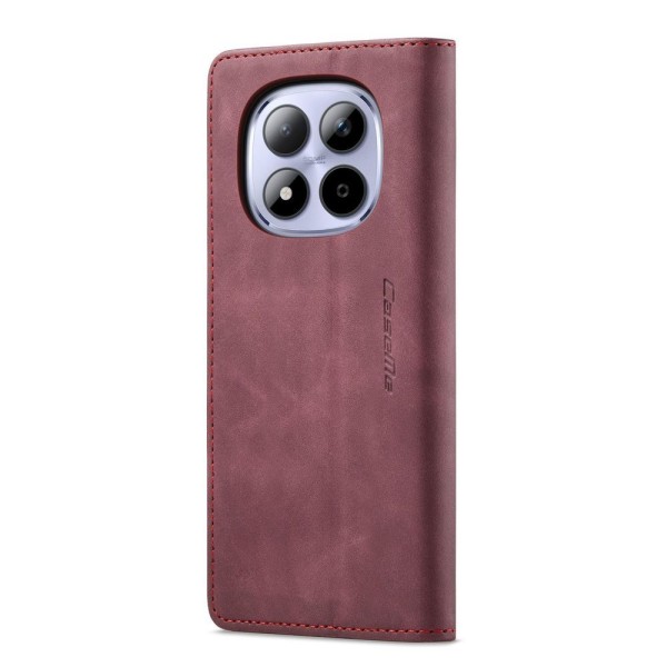 Чохол-книжка CaseMe Нубук для Xiaomi Redmi Note 15 Pro 5G бордовий