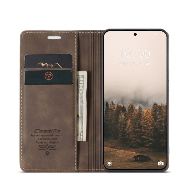 Чохол-книжка CaseMe Нубук для Xiaomi Redmi Note 15 Pro 5G темно-коричневий