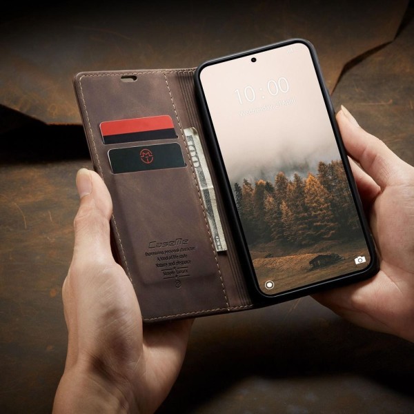 Чохол-книжка CaseMe Нубук для Xiaomi Redmi Note 15 Pro 5G темно-коричневий