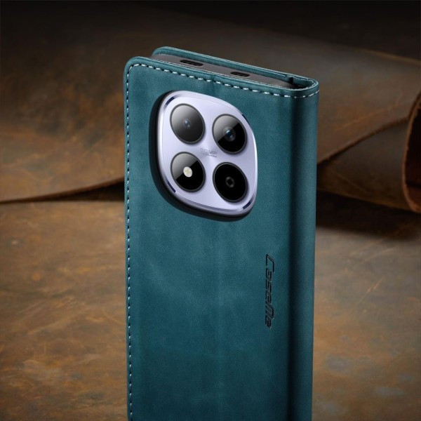 Чохол-книжка CaseMe Нубук для Xiaomi Redmi Note 15 Pro 5G бірюзовий